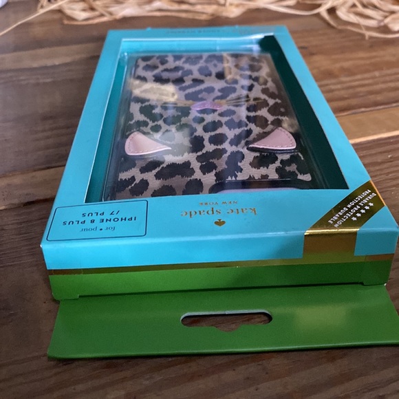 Kate Spade Leopard Print Kitty Cat IPhone 8 Plus - IPhone 7 Plus Snap Case - Picture 7 of 16